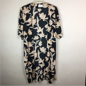 Maison Du Soir floral maxi kimono robe L/XL *no sash